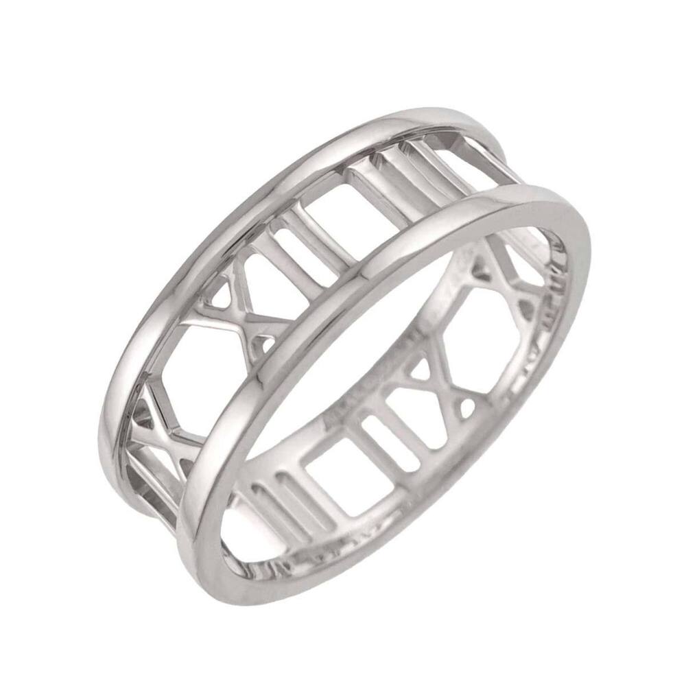 Tiffany & Co. Atlas 1 Ring, 18K White Gold (750)